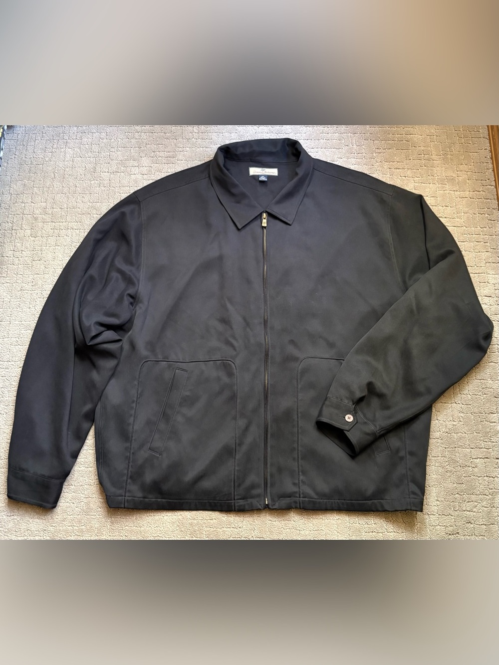 Tommy Bahama Men’s Silk Casual Black Lightweight Full Zip Jacket - Picture 2 of 7